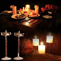 Elegant glass candle holder - standCandles & Holders