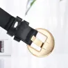 Fashionable leather belt with metal buckle & holesBelts
