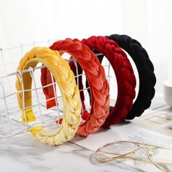 Elegant braided velvet headband - hair band
