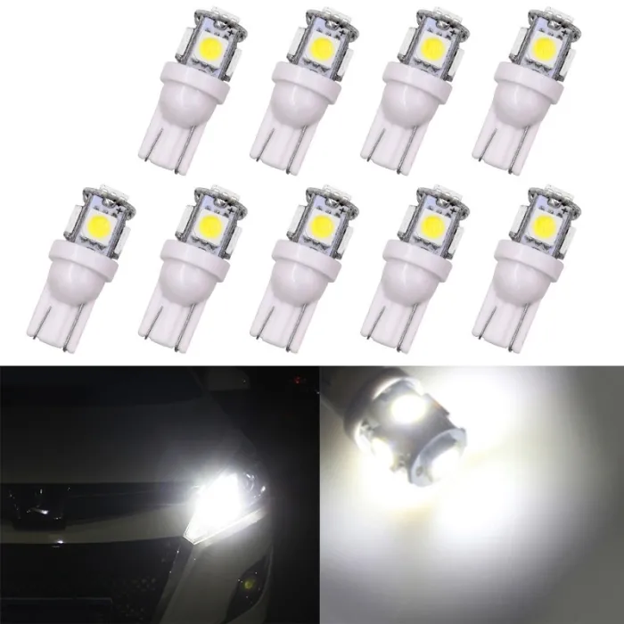 T10 5SMD 5050 W5W Xenon car LED bulb 10 piecesT10