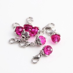 Crystal beads with lobster clasp - keychain - 20 piecesHobbies & Collections