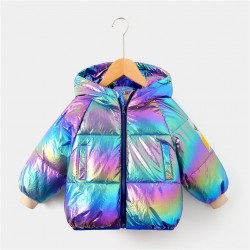 Duck down jacket with hood - for kids