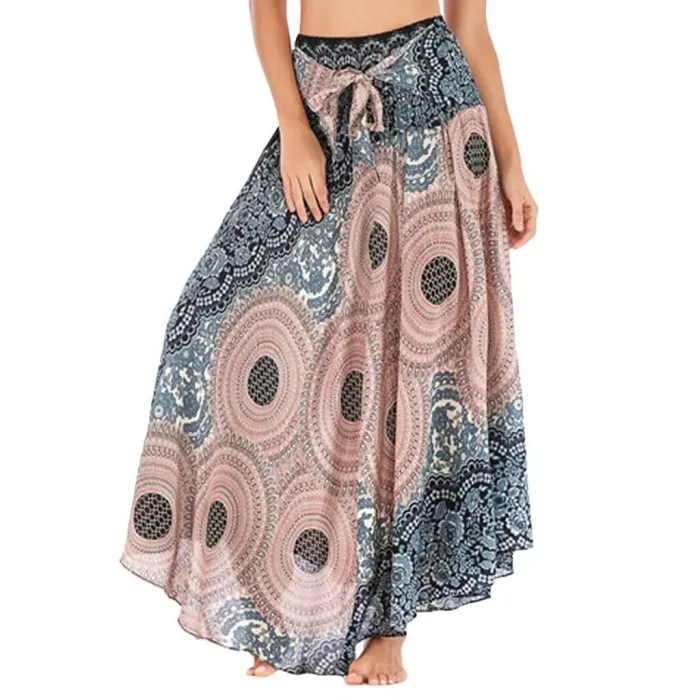 women hippie bohemian skirt - lady girls dancing party soft flowers elastic waist floral daily short skirtDresses