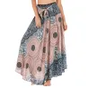 women hippie bohemian skirt - lady girls dancing party soft flowers elastic waist floral daily short skirtDresses