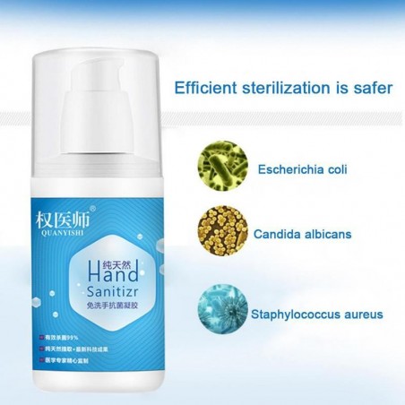 100ml Portable Disposable No Clean Waterless Hand Sanitizer Alcohol Antibacterial Hand Sanitizer DisHealth & Beauty