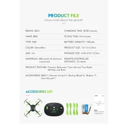 JJRC H48 Mini - 2.4G 4CH - 6 axis - 3D flips - RC Drone Quadcopter RTFDrones