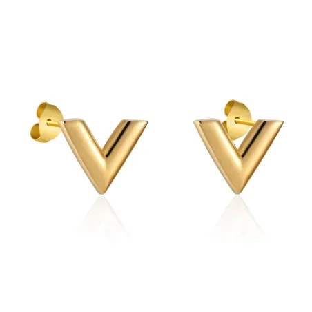 V pattern stud earrings - stainless steelEarrings