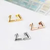 V pattern stud earrings - stainless steelEarrings