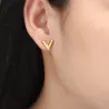 V pattern stud earrings - stainless steelEarrings