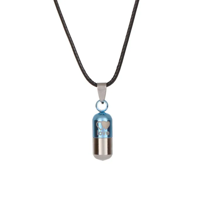 LOVE - capsule shape pendant - necklaceNecklaces
