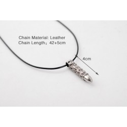 Titanium steel bullet with skulls - necklaceNecklaces