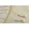 Crystal angel wing with pearl - necklaceNecklaces