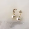 Star Moon Design Earrings - Drop StyleEarrings
