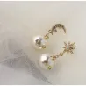 Star Moon Design Earrings - Drop StyleEarrings