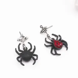 Matte Black Spider Stud EarringsEarrings