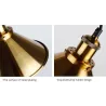 Vintage wall light - long hanging lamp - gold - blackWall lights