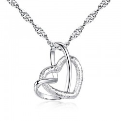 Heart shaped pendant - stainless steel necklace - 23 typesNecklaces