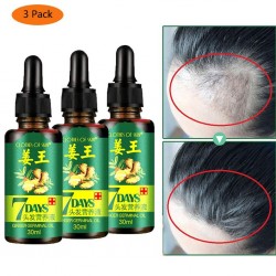 3 pieces - hair growth liquid - ginger essence - 7 days treatment