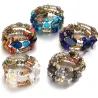 Multi-layer bracelet with resin stones - vintage - ethnic braceletBracelets
