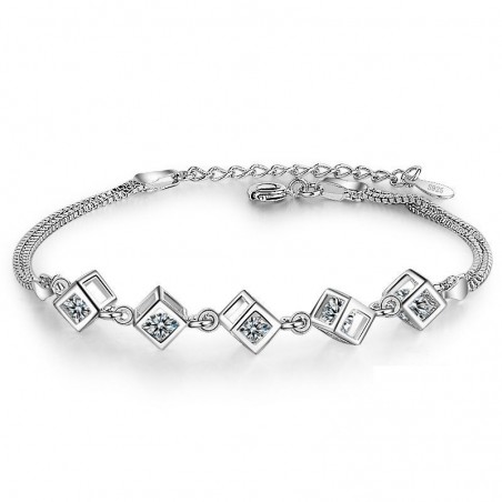 Elegant bracelet with cubes - silver 925Bracelets