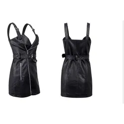 Fashionable mini leather dressDresses