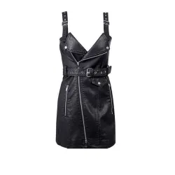 Fashionable mini leather dressDresses