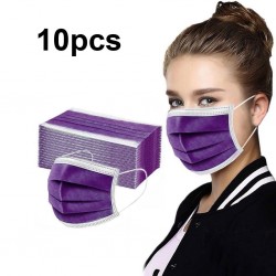 Disposable anti-bacterial medical face mask - mouth mask - 3 layer - purpleMouth masks
