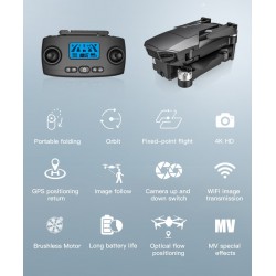 KF107 - GPS - 5G - WiFi - 1.2KM - 4K Servo Camera - Optical Flow Positioning - Brushless - Foldable - One BatteryR/C drone
