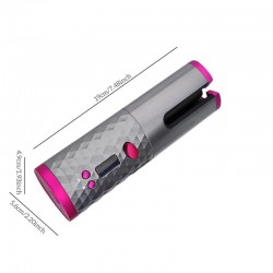 Ceramic hair curler - cordless - auto-rotating - Led display - USB