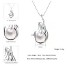 Pendant with mermaid & pearl - necklace - 925 sterling silverNecklaces