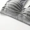 Striped cotton fitness bra with push upWomen's fashion