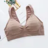 Striped cotton fitness bra with push upWomen's fashion