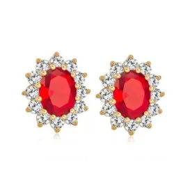 Luxurious earrings with crystals - 925 sterling silverEarrings