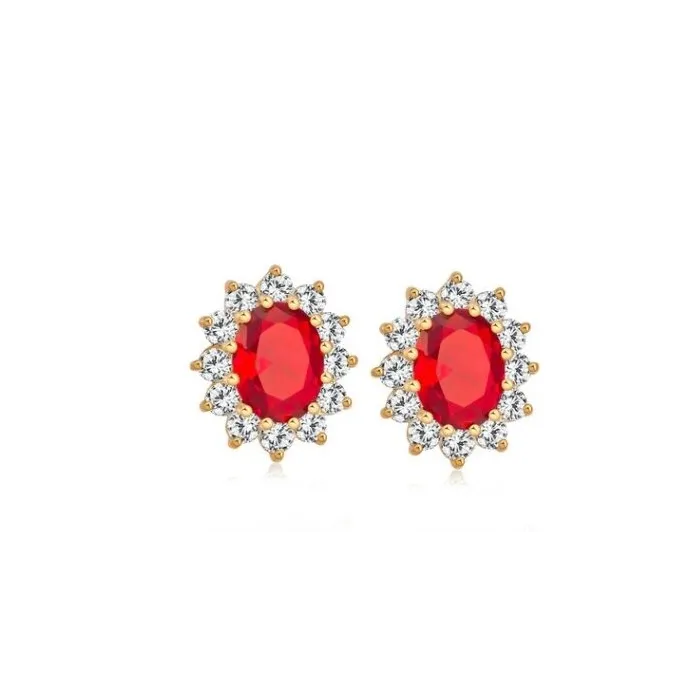 Luxurious earrings with crystals - 925 sterling silverEarrings
