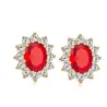 Luxurious earrings with crystals - 925 sterling silverEarrings