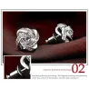 Exclusive small round earrings with crystals - 925 sterling silverEarrings