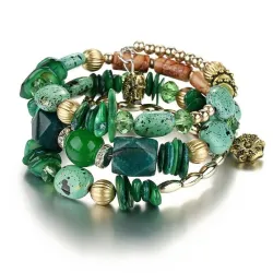Multi colored beads - charm bracelets - resin stoneBracelets
