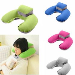 Travel pillow - inflatable - neck support - U-shaped