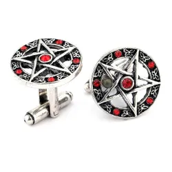 Antique cufflinks - pentagram & crystalsCufflinks