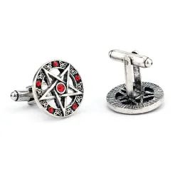 Antique cufflinks - pentagram & crystalsCufflinks