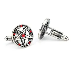 Antique cufflinks - pentagram & crystalsCufflinks
