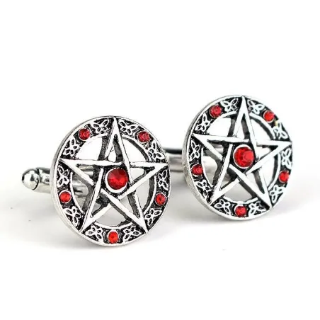 Antique cufflinks - pentagram & crystalsCufflinks