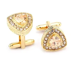 Elegant cufflinks with crystal trianglesCufflinks