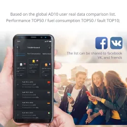 AD10 - OBD2 - ELM327 - diagnostic car scanner - code reader - Bluetooth - iOS - Android - head-up displayDiagnosis