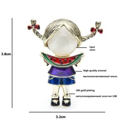 Eating Watermelon Girl - BroochesBrooches