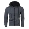 Warm hoodie with zipper - long sleeve - polka-dot printHoodies & Sweatshirt