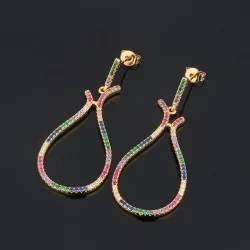 Big pendant earrings - multicoloredEarrings