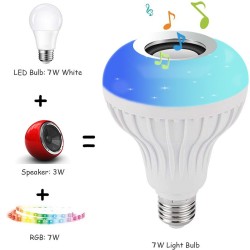E27 - LED - RGB - Bluetooth speaker - music bulb with remote controller