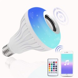 E27 - LED - RGB - Bluetooth speaker - music bulb with remote controller