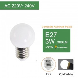 E27 3W AC 220V SMD 2835 - colourful RGB LED bulb - 10 pieces